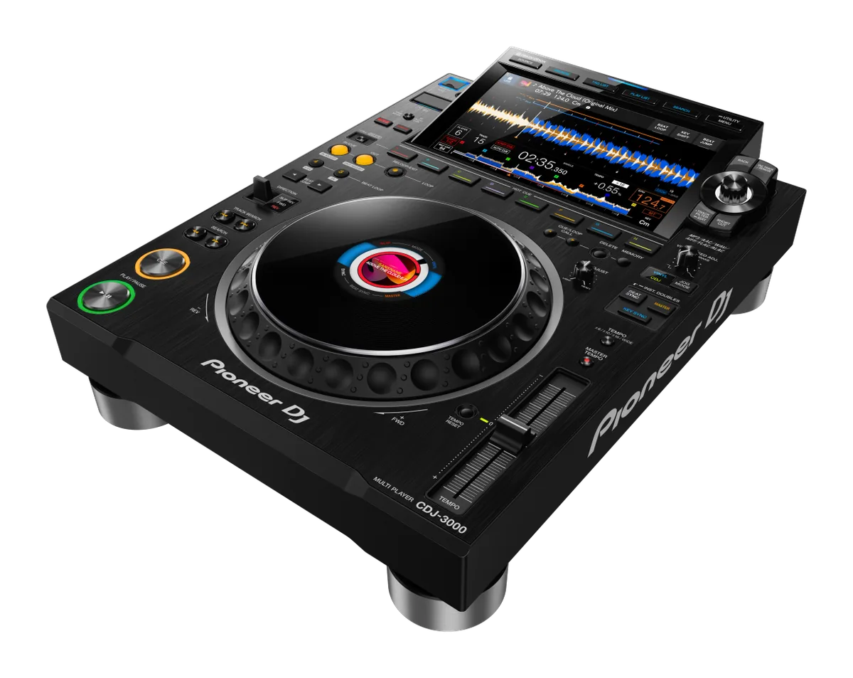 Pioneer CDJ-3000 pair, with pro DJ mixer